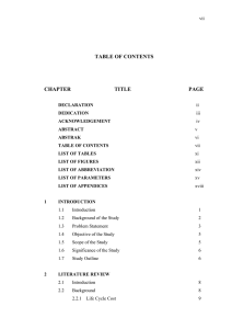 TABLE OF CONTENTS CHAPTER  TITLE