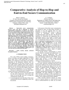Comparative Analysis of Hop-to-Hop and End-to-End Secure Communication
