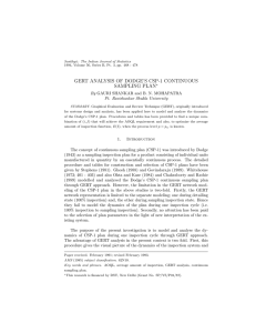 GERT ANALYSIS OF DODGE’S CSP-1 CONTINUOUS SAMPLING PLAN By Pt. Ravishankar Shukla University