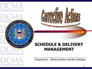 SCHEDULE &amp; DELIVERY MANAGEMENT 1