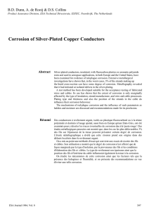 Corrosion of Silver-Plated Copper Conductors Abstract