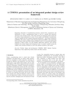 A CIMOSA presentation of an integrated product design review framework