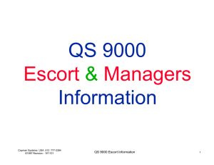 QS 9000 Information Escort Managers