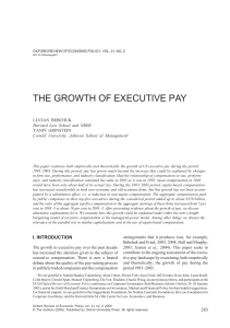 THE GROWTH OF EXECUTIVE PAY LUCIAN BEBCHUK YANIV GRINSTEIN