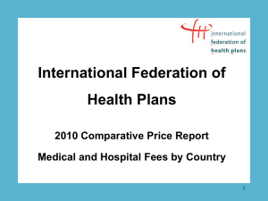International Federation of Health Plans 2010 Comparative Price Report