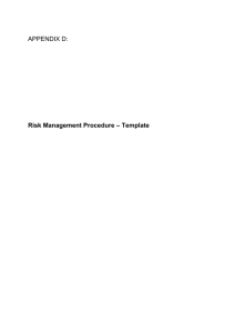 APPENDIX D:  – Template Risk Management Procedure