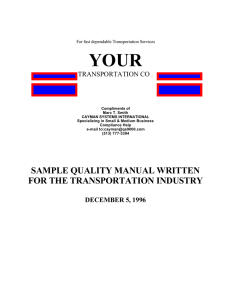 YOUR TRANSPORTATION CO .