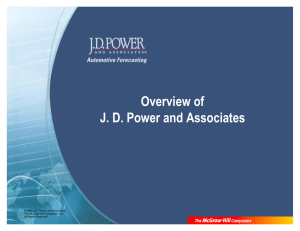 Overview of J. D. Power and Associates The McGraw-Hill Companies, Inc.