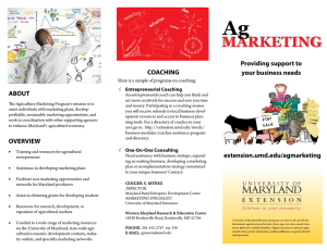 Ag MARKETING Providing support to COACHING