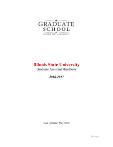 Illinois State University Graduate Assistant Handbook 2016-2017