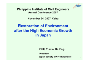 R estoration of Environment after the High Economic Growth in Japan