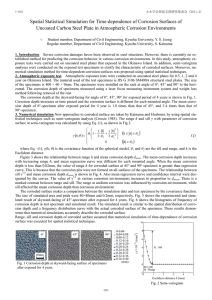 Spatial Statistical Simulation for Time-dependence of Corrosion Surfaces of