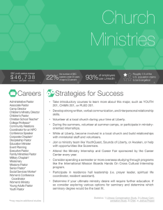 Church Ministries Careers Strategies for Success
