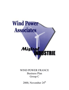 WIND POWER FRANCE Business Plan Group C 2000, November 24