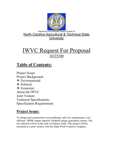 IWVC Request For Proposal Table of Contents: 10/25/00