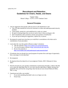 Recruitment and Retention Guidelines for Chairs, Heads, and Deans General Principles