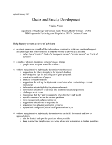 Chairs and Faculty Development