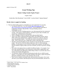 Grant Writing Tips Hunter College Gender Equity Project