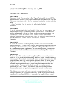 Gender Tutorial #2  updated Tuesday, June 13, 2006