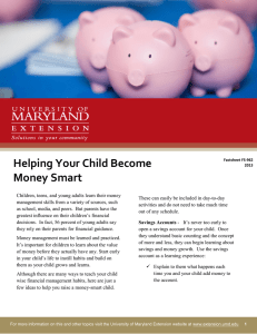 Helping Your Child Become Money Smart