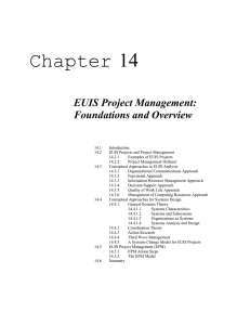 Chapter 14 EUIS Project Management: Foundations and Overview
