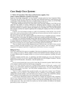 Case Study Cisco Systems