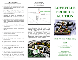 LOVEVILLE SELLER RULES We are located at