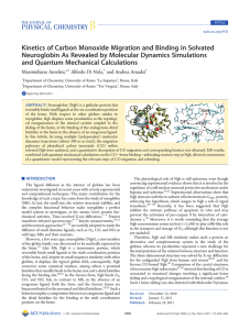 Kinetics of Carbon Monoxide Migration and Binding in Solvated
