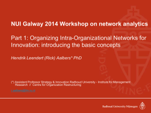 NUI Galway 2014 Workshop on network analytics