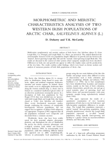 MORPHOMETRIC AND MERISTIC CHARACTERISTICS ANALYSES OF TWO WESTERN IRISH POPULATIONS OF SALVELINUS ALPINUS