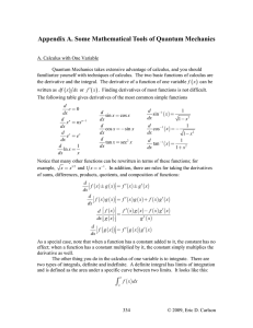Appendix A. Some Mathematical Tools of Quantum Mechanics