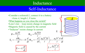 Inductance Self-Inductance A