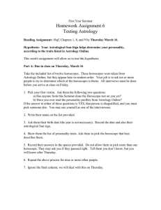 Homework Assignment 6  Testing Astrology
