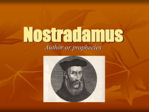 Nostradamus Author or prophecies