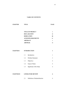 vii  TABLE OF CONTENTS CHAPTER TITLE