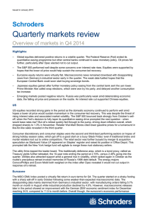 Quarterly markets review Schroders Overview of markets in Q4 2014