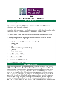 ISS CRITICAL INCIDENT REPORT