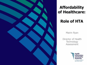Affordability of Healthcare:  Role of HTA