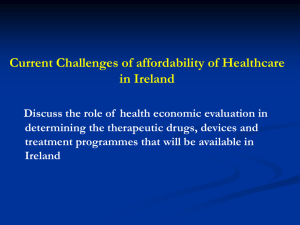 Current Challenges of affordability of Healthcare in Ireland