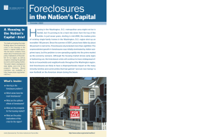 H Foreclosures in the Nation’s Capital A Housing in