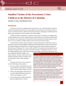 Smallest Victims of the Foreclosure Crisis: Jennifer Comey and Michel Grosz Introduction