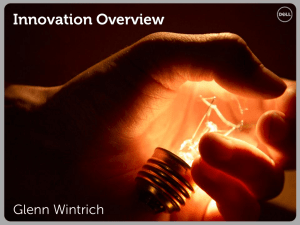 Innovation Overview  Glenn Wintrich