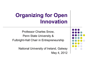Organizing for Open Innovation