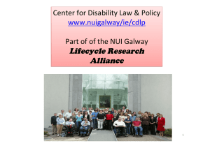 Lifecycle Research Alliance Center for Disability Law &amp; Policy