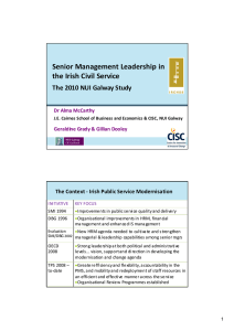 Senior Management Leadership in the Irish Civil Service