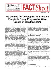 Guidelines for Developing an Effective Fungicide Spray Program for Wine