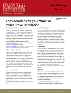 Considerations for your Wood or Pellet Stove Installation Wood Energy Series