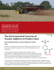 The Environmental Concerns of Arsenic Additives in Poultry Litter