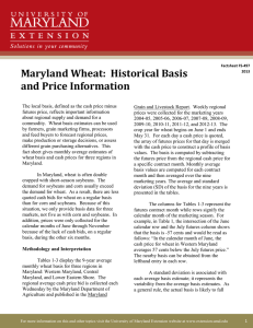 Maryland Wheat:  Historical Basis and Price Information