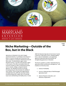 Niche Marketing—Outside of the Box, but in the Black